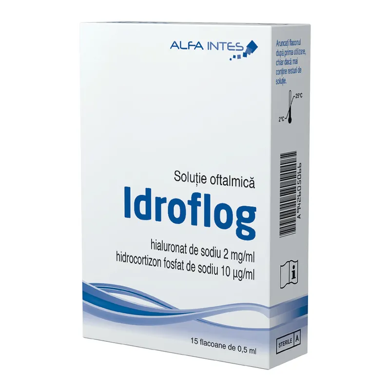 Idroflog solutie oftalmica, 0.5ml, 15 flacoane, Alfa Intes