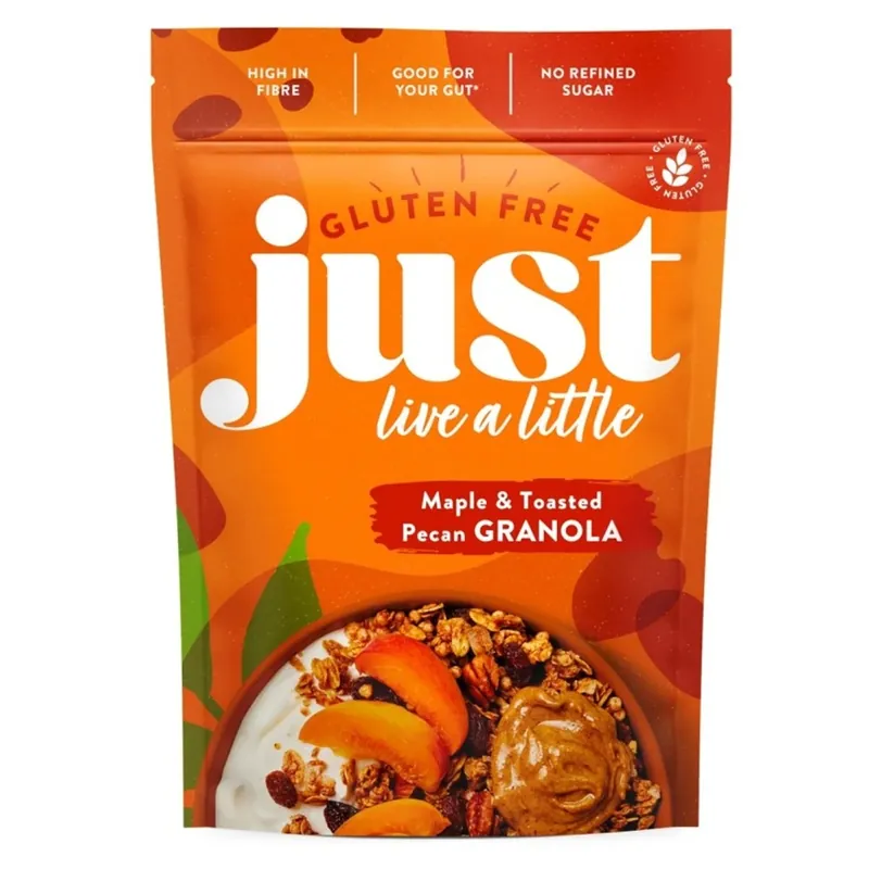Granola cu nuci pecan si sirop de artar, 360 g, Just live a little
