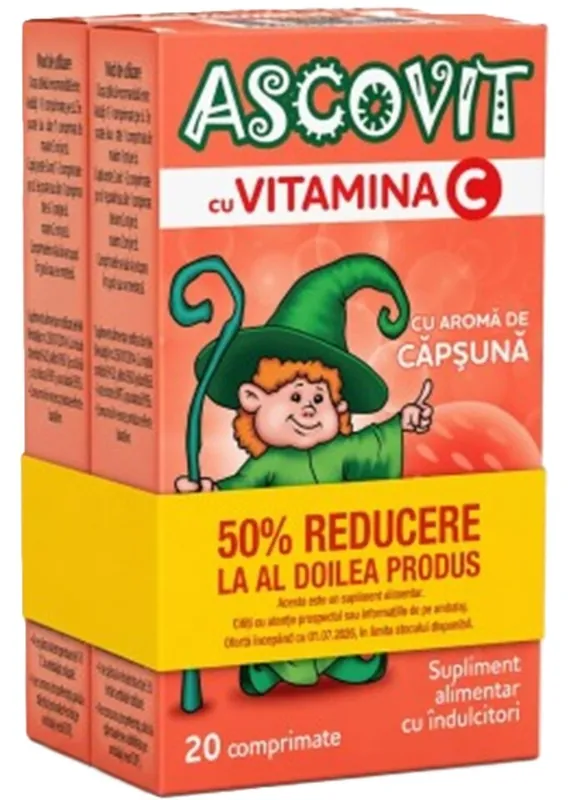 ASCOVIT CAPSUNI 20 COMPRIMATE 1+1 (50% RED LA AL 2-LEA PRODUS)