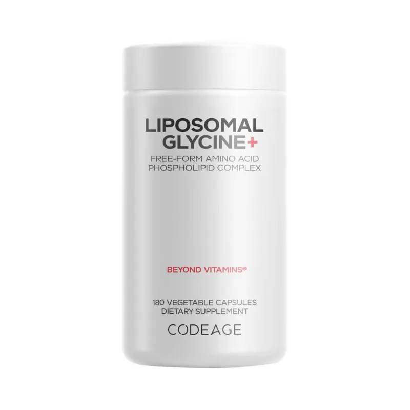 Glicina lipozomala pentru somn, regenerare si sanatate cognitiva CodeAge, 180 capsule, GNC
