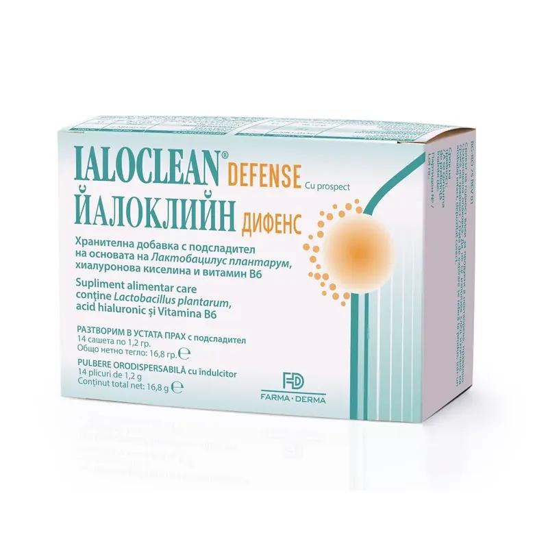 Ialoclean Defense pulbere orodispersabila, 14 plicuri, Naturpharma