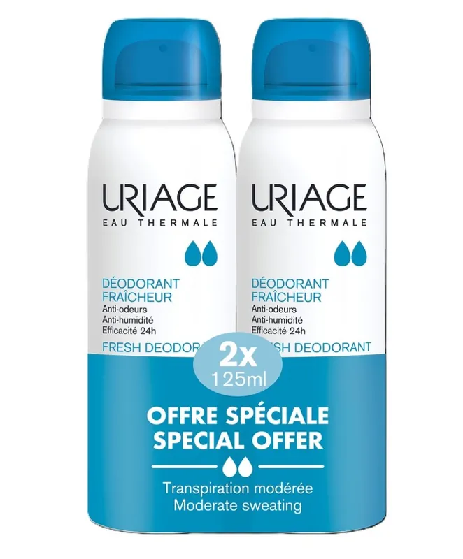 URIAGE PROMO DEODORANT SPRAY CU PIATRA DE ALAUN 2 X 125ML