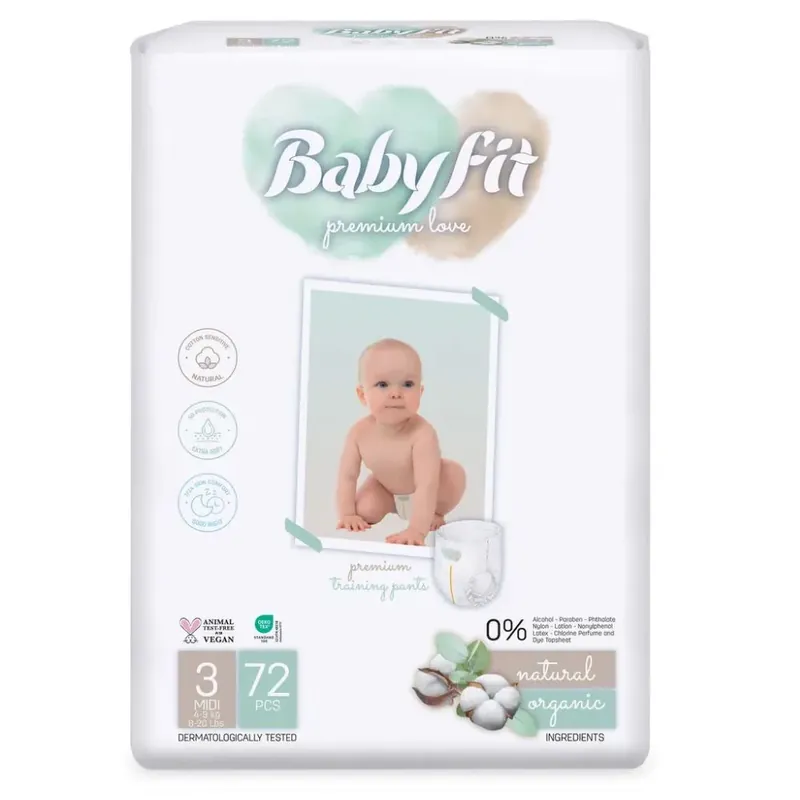 Baby Fit Pants Jumbo 3/ Midi x 72 buc
