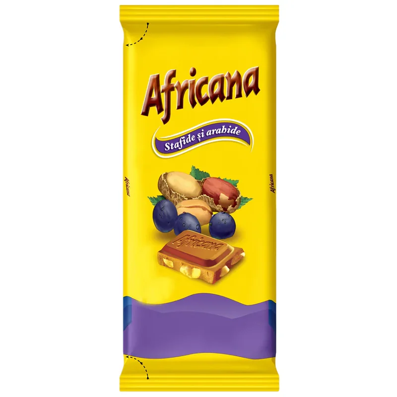 Katy Ciocolata Lapte Arahide Stafide 100g