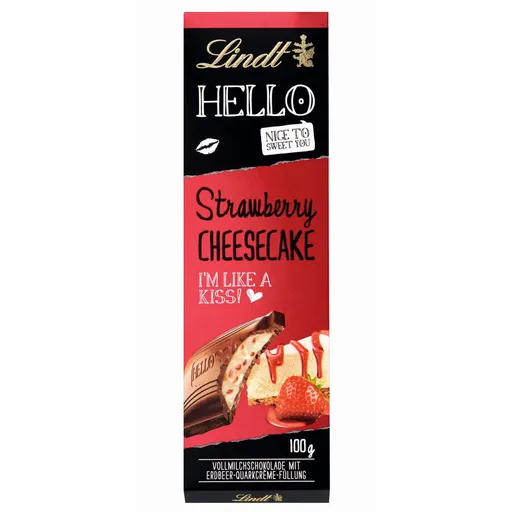 Lindt Ciocolata Hello Capsuni Cheesecake Strawberrycheesecake 100g