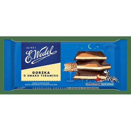 Wedel Ciocolata Neagra Umplutura Tiramisu 100g