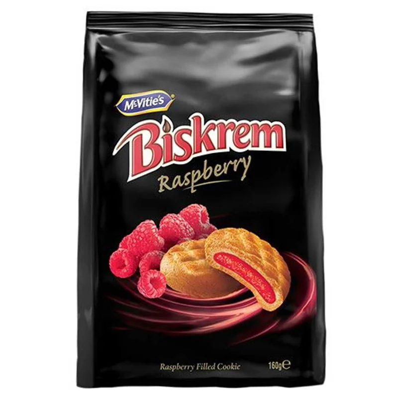 Biskrem Biscuiti Zmeura Umplutura 160g