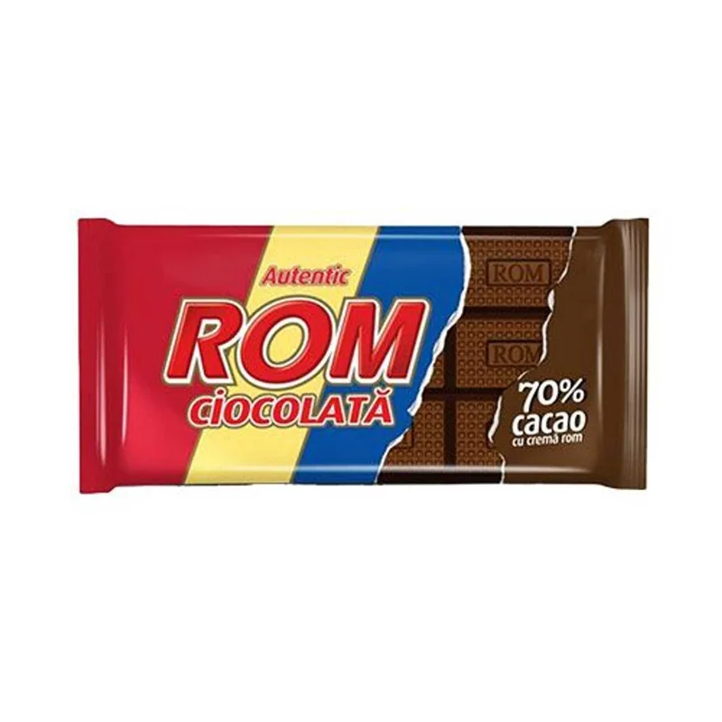 Autentic Ciocolata Cacao Cream Rom 70% Tableta 88g