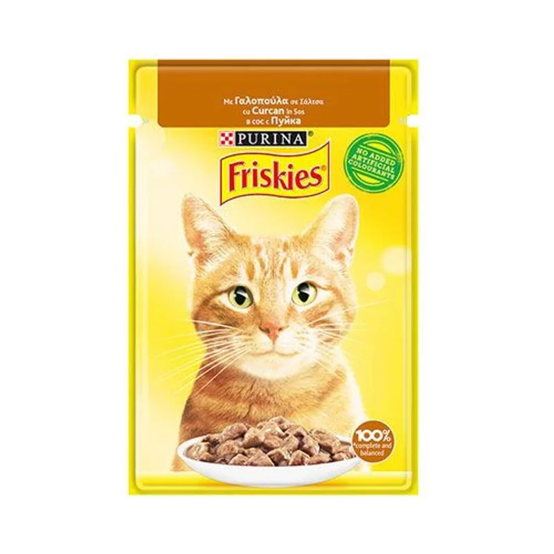 FRISKIES Hrana Umeda Pisici Adult Curcan Sos 85g