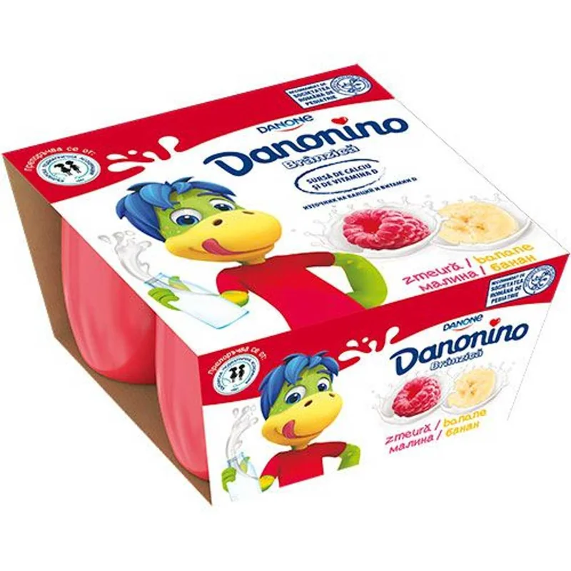 Danonino Banana Zmeura 2.5% 4x50g