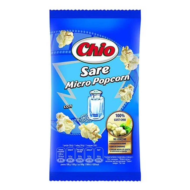Chio Popcorn Microunde Sare Cuptor 80g