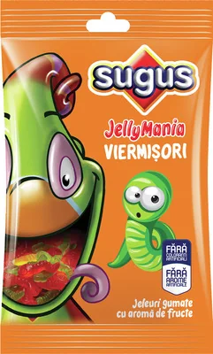 SUGUS Jellymania Viermisori Jeleuri Gumate Fructe Arome 75g