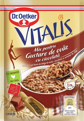 Dr. Oetker Vitalis Mix Gustare Ovaz Ciocolata 60g