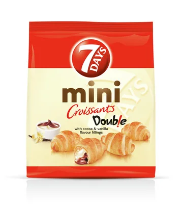 7 Days Mini Croissante Cacao Vanilie Cream 185g