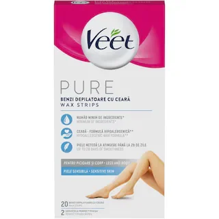 Veet Benzi Depilatoare Ceara Inspiration Natural 20buc