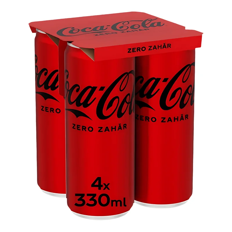 Coca-Cola Carbogazoasa Zahar Fara_zahar 4x330ml