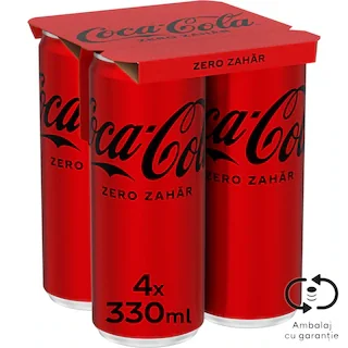 Coca-Cola Zahar Carbogazoasa Fara_zahar 4x330ml