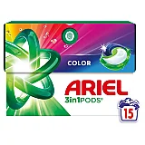 Ariel Detergent Capsule Rufe Color Pods Spalari 15buc