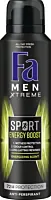Sport Deodorant Spray Anti Perspirant Fa Men Energy Boost Antiperspirant Barbati 150ml