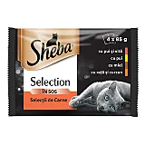 Sheba Hrana Umeda Selection Pisici Adulte Selectie Carne Sos Delicios 4x85g