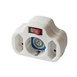 COMMEL Adaptor Dublu Intrerupator 16 Alb 16 A 250 V