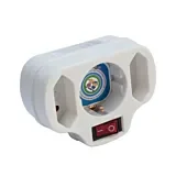 COMMEL Adaptor Triplu Intrerupator 1 Priza Schuko Prize Euro Plastic Alb