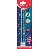 MAPED Set Creioane Hb Radiera Dragon 6buc