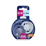 Prime Lovi Suzeta Silicon Dynamic 18m 2pcs Baby Blue Bebe 2buc