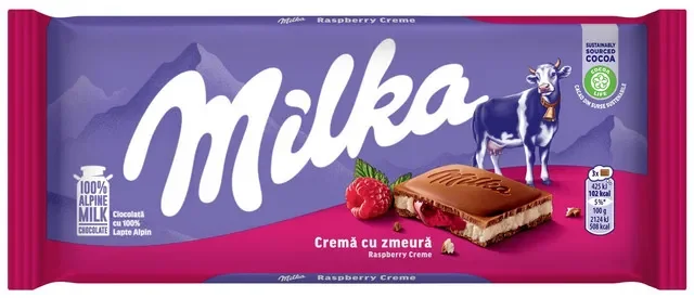 Milka Tableta Ciocolata Zmeura 100g