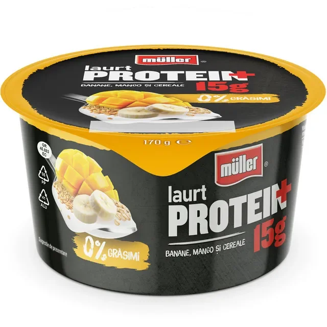 Muller Iaurt Proteic Banana Mango Cereale 170g