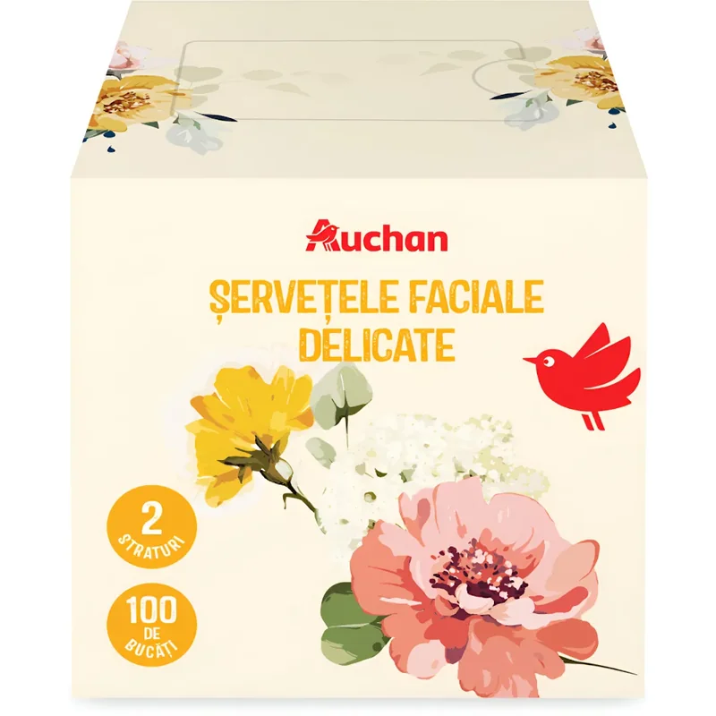Auchan Servetele Faciale 2 Straturi 100buc