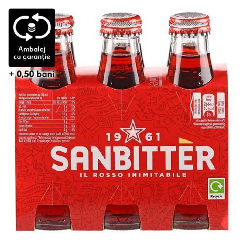 San Bitter Rosso 6x100ml