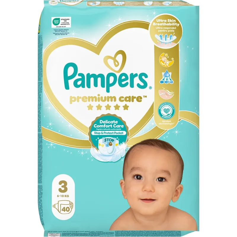 Pampers Scutece Premium Care Marimea 40buc