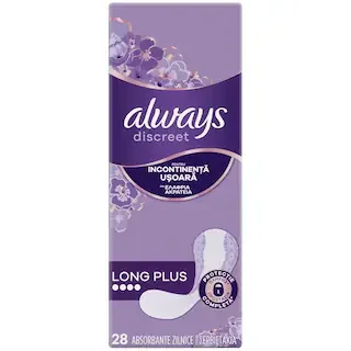 Always Discreet Discreet Absorbante Zilnice Incontinenta Urinara Long Plus 28buc