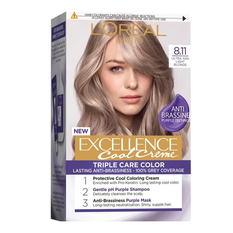L'Oreal Vopsea Permnanenta Excellence Cool Creme Ultra Ash Light Blonde 8-11 192ml