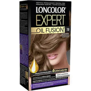 Loncolor Vopsea Par Permanenta Amoniac Blond Mediu 7-0 Expert Fusion Oil