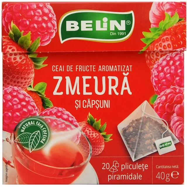 Belin Ceai Fructe Zmeura Capsuni 20 Pliculete