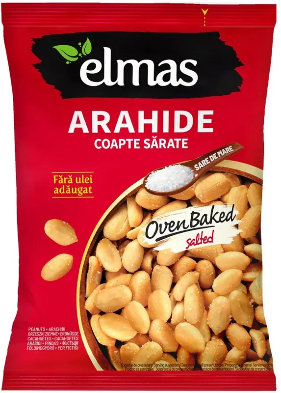 Elmas Arahide Coapte Sarate Ulei Adaugat 300g
