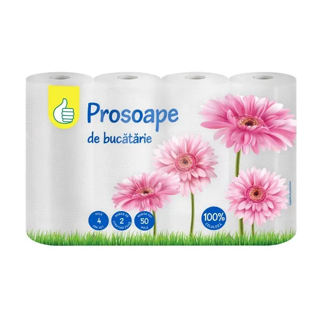 Pouce Prosoape Bucatarie 4 Role Straturi Prosop 4buc