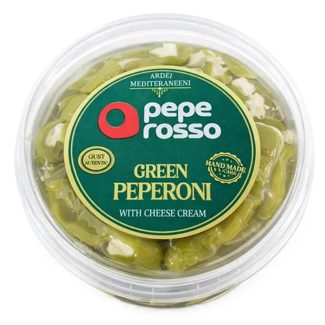 Pepe Rosso Ardei Macedoneni Verzi Umpluti Cream Branza Rosso 150g