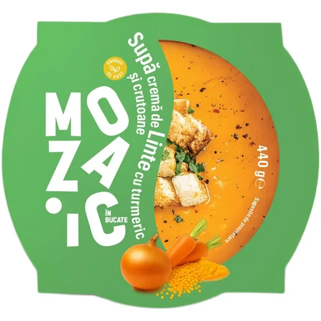 Mozaic in bucate Supa Cream Linte Turmeric Crutoane Bucate 440g