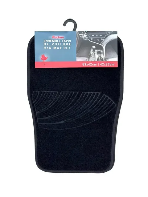Auchan Set Covorase Auto Universale 4 Piese Negru