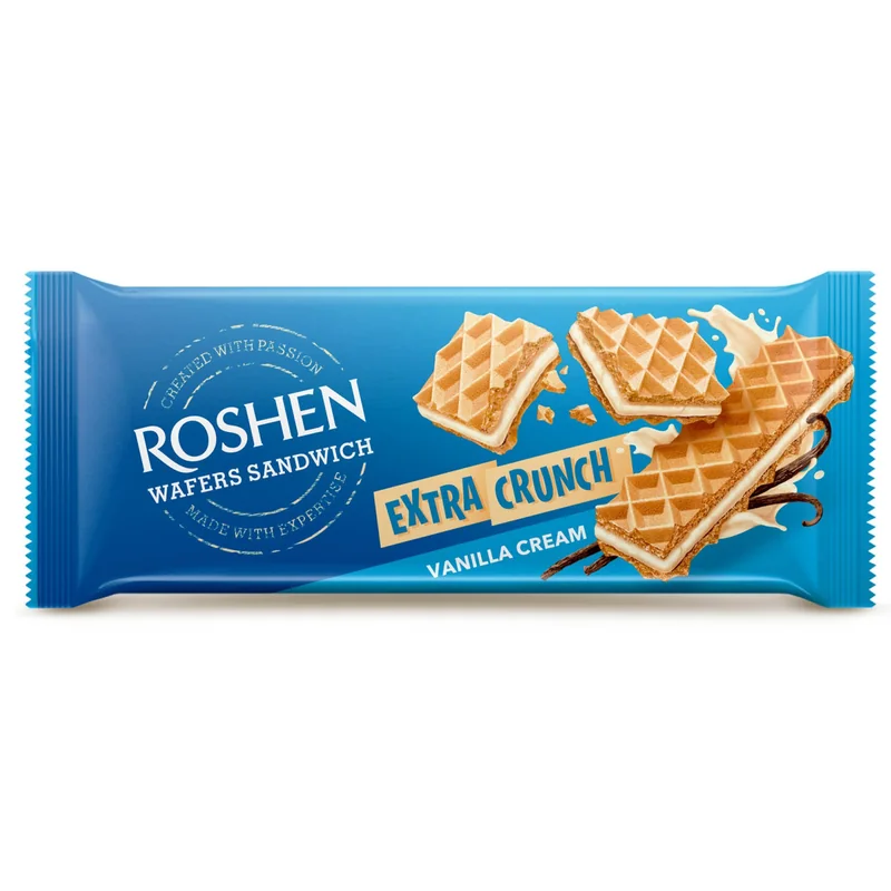 Roshen Napolitane Crocante Umplutura Vanilie 142g