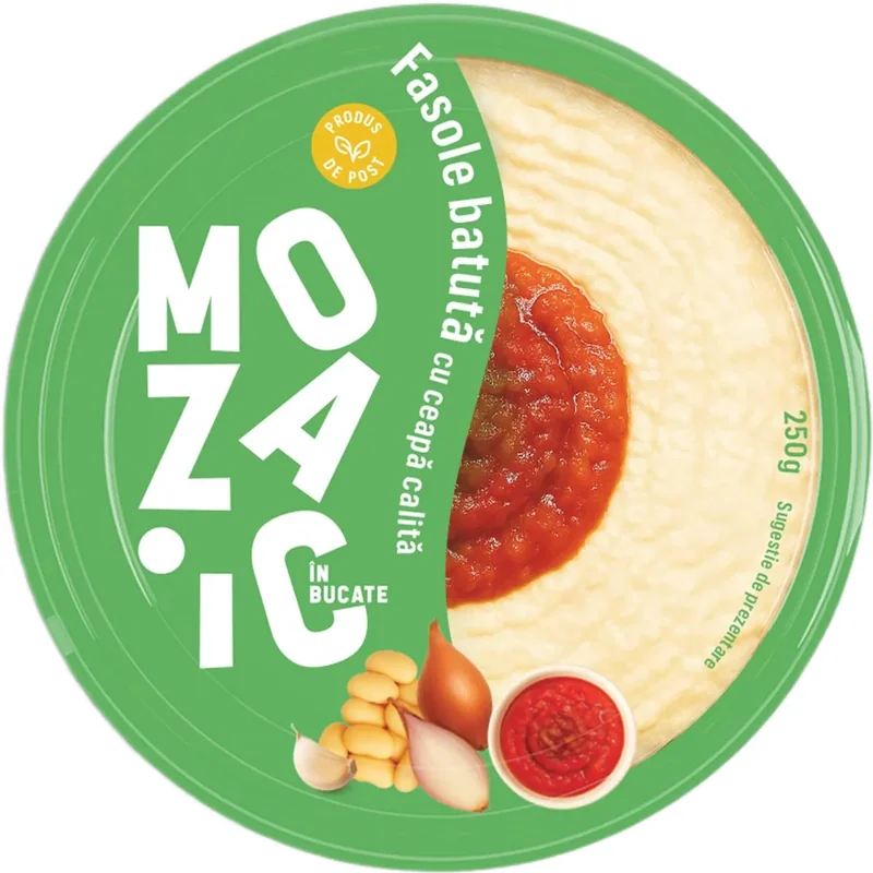 Mozaic in bucate Fasole Batuta Ceapa Calita Bucate 250g