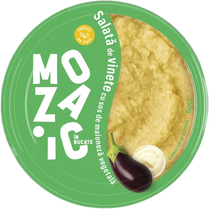 Mozaic in bucate Salata Vinete Sos Maioneza Vegetala Bucate Vegetal 250g