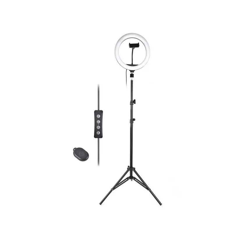 Qilive Lampa Circulara Ring Light Trepte Intensitate Cm 160cm Negru