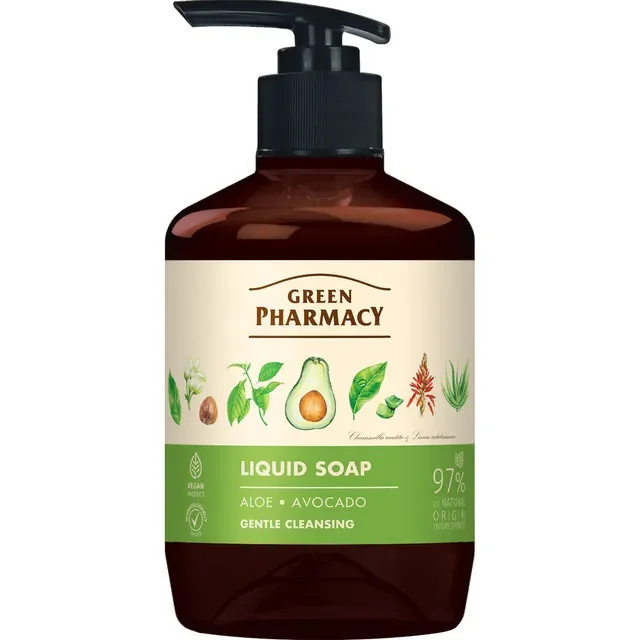 Green Pharmacy Sapun Lichid Pharmacy Aloe Avocado Green 460ml