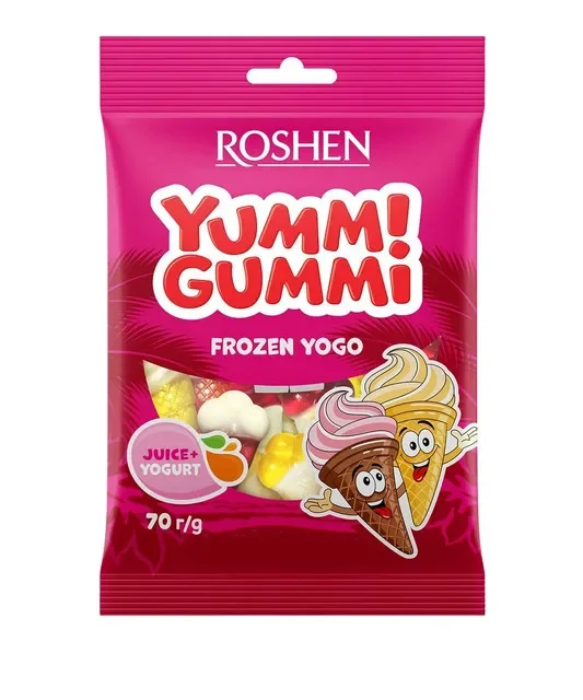 Roshen Yummi Gummi Frozen Yogo Forma Jeleuri Inghetata 70g