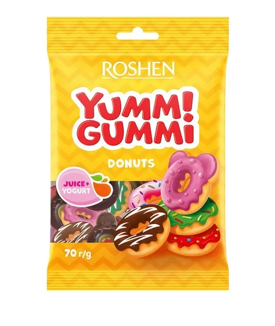 Roshen Jeleuri Forma Gogosi Fructe Yummi Gummi Aurt 70g