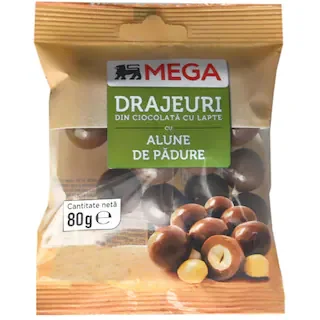 Mega Drajeuri Alune Ciocolata Lapte Padure 80g